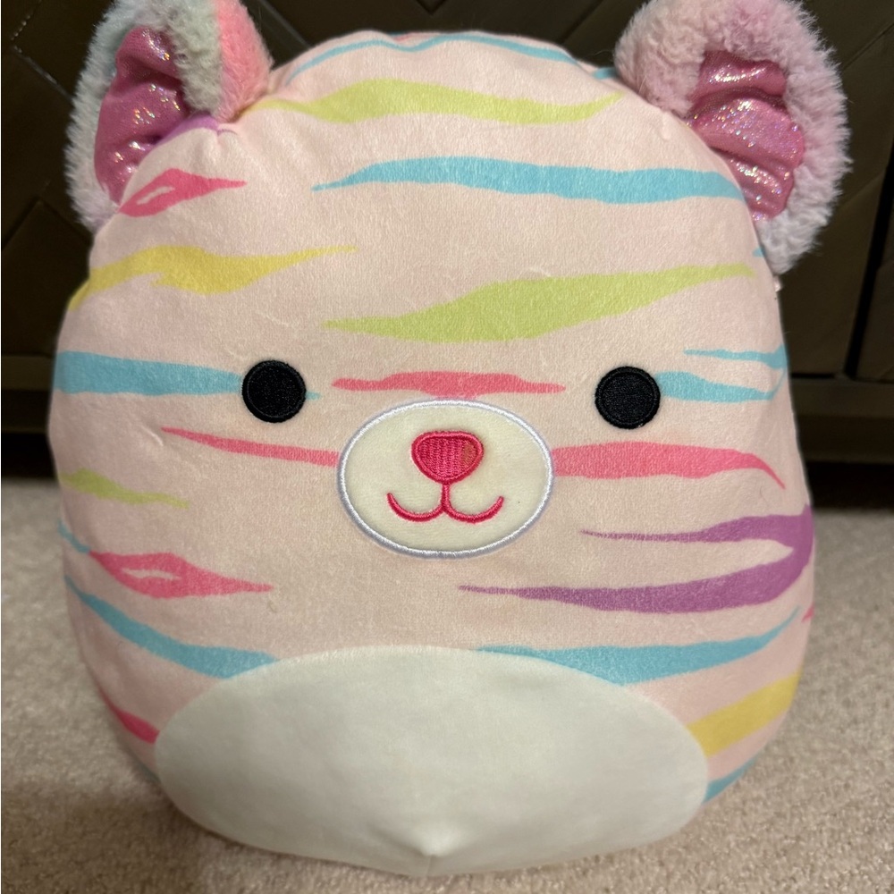 Squishmallows Pastel Striped Plush Bear